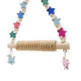 Maxbell Parrot Swing Toy Wooden Intelligence Training for Parakeet Hanging Toy