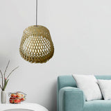 Maxbell Bamboo Lamp Shade Handwoven Ceiling Fixtures for Teahouse Home Ornament