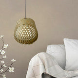 Maxbell Bamboo Lamp Shade Handwoven Ceiling Fixtures for Teahouse Home Ornament