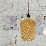 Maxbell Weaving Bamboo Lamp Shade Lantern Art Crafts for Kitchen Tea Decor 25cmx30cm