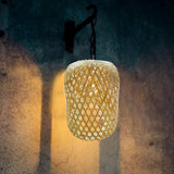 Maxbell Weaving Bamboo Lamp Shade Lantern Art Crafts for Kitchen Tea Decor 25cmx30cm