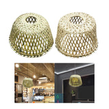 Maxbell Retro Style Bamboo Weave Hanging Lamp Shade Handmade Decor A