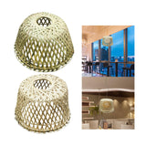 Maxbell Retro Style Bamboo Weave Hanging Lamp Shade Handmade Decor A