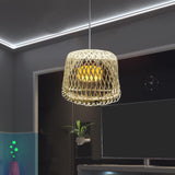 Maxbell Retro Style Bamboo Weave Hanging Lamp Shade Handmade Decor A