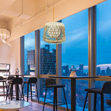 Maxbell Retro Style Bamboo Weave Hanging Lamp Shade Handmade Decor A