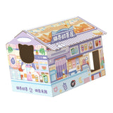Maxbell Cat House Scratcher Kittens Furniture Protector Bed Cardboard Pet Milk Tea