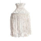 Maxbell Macrame Tassel Lamp Shade Pendant Light Cover Hand Woven for Nursery Party
