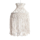 Maxbell Macrame Tassel Lamp Shade Pendant Light Cover Hand Woven for Nursery Party