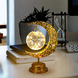 Maxbell Iron Eid Moon Light Ramadan Mubarak Decorations for Home Window Office Light