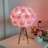 Maxbell Flower Table Light Lampshade Night Light for Kitchen Reading Room Bedroom pink