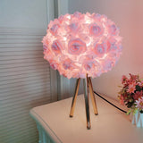 Maxbell Flower Table Light Lampshade Night Light for Kitchen Reading Room Bedroom pink