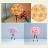 Maxbell Flower Table Light Lampshade Night Light for Kitchen Reading Room Bedroom pink