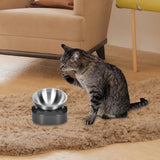 Maxbell Dog Bowls with Gray Base Durable Eating Easy Cleaning Food Bowl for Rabbit Single Bowl