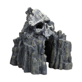Maxbell Aquatic Skull Mountain Decor Aquarium Cave Ornament Stone Landscape Reptile