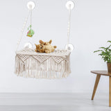 Maxbell Cat Hammock Playing Boho Handwoven Tapestry Swing Bed Wall Hanging Kitten