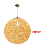 Maxbell Rattan Ball Lantern Pendant Lamp Chandelier Hanging Light for Farmhouse 25cm