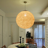 Maxbell Rattan Ball Lantern Pendant Lamp Chandelier Hanging Light for Farmhouse 30cm