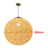 Maxbell Rattan Ball Lantern Pendant Lamp Chandelier Hanging Light for Farmhouse 30cm