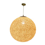 Maxbell Rattan Ball Lantern Pendant Lamp Chandelier Hanging Light for Farmhouse 30cm