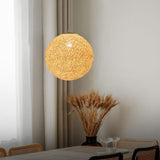 Maxbell Rattan Ball Lantern Pendant Lamp Chandelier Hanging Light for Farmhouse 30cm