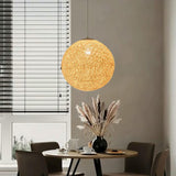 Maxbell Rattan Ball Lantern Pendant Lamp Chandelier Hanging Light for Farmhouse 30cm
