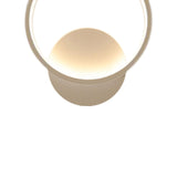 Maxbell Wall Sconce Lighting Fixture White for Bedside Living Room Bedroom Round