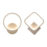 Maxbell Wall Sconce Lighting Fixture White for Bedside Living Room Bedroom Round
