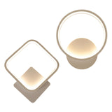 Maxbell Wall Sconce Lighting Fixture White for Bedside Living Room Bedroom Round
