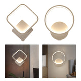 Maxbell Wall Sconce Lighting Fixture White for Bedside Living Room Bedroom Round