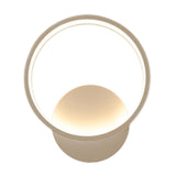Maxbell Wall Sconce Lighting Fixture White for Bedside Living Room Bedroom Round