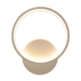 Maxbell Wall Sconce Lighting Fixture White for Bedside Living Room Bedroom Round