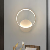 Maxbell Wall Sconce Lighting Fixture White for Bedside Living Room Bedroom Round