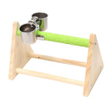 Maxbell Parrot Playstand W/ Food Cup Exercise Activity centers for Macaw Finch Budgie