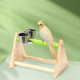Maxbell Parrot Playstand W/ Food Cup Exercise Activity centers for Macaw Finch Budgie