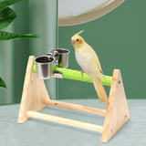 Maxbell Parrot Playstand W/ Food Cup Exercise Activity centers for Macaw Finch Budgie