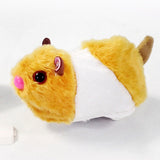 Maxbell Plush Toys Realistic Interactive Electric Cat Toy for Pets Kittens Gift Yellow Hamster