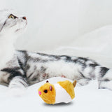 Maxbell Plush Toys Realistic Interactive Electric Cat Toy for Pets Kittens Gift Yellow Hamster