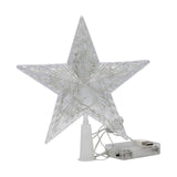 Maxbell Christmas Tree Top Star Ornament with Light Treetop for Party Cafe Bar 21cm
