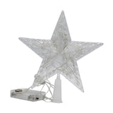 Maxbell Christmas Tree Top Star Ornament with Light Treetop for Party Cafe Bar 21cm