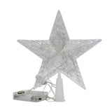 Maxbell Christmas Tree Top Star Ornament with Light Treetop for Party Cafe Bar 21cm