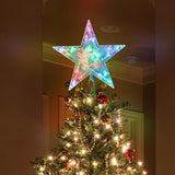 Maxbell Christmas Tree Top Star Ornament with Light Treetop for Party Cafe Bar 21cm