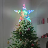 Maxbell Christmas Tree Top Star Ornament with Light Treetop for Party Cafe Bar 21cm