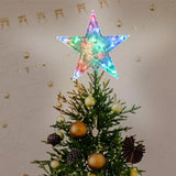 Maxbell Christmas Tree Top Star Ornament with Light Treetop for Party Cafe Bar 21cm