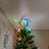 Maxbell Christmas Tree Top Star Ornament with Light Treetop for Party Cafe Bar 21cm