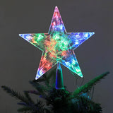Maxbell Christmas Tree Top Star Ornament with Light Treetop for Party Cafe Bar 21cm