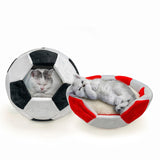 Maxbell Pet Bed Football Shaped Warms Pet House for Outdoor Indoor Supplies Black Large