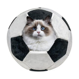 Maxbell Pet Bed Football Shaped Warms Pet House for Outdoor Indoor Supplies Black Large