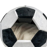 Maxbell Pet Bed Football Shaped Warms Pet House for Outdoor Indoor Supplies Black Large