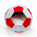 Maxbell Pet Bed Football Shaped Warms Pet House for Outdoor Indoor Supplies Red Small