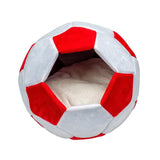 Maxbell Pet Bed Football Shaped Warms Pet House for Outdoor Indoor Supplies Red Small